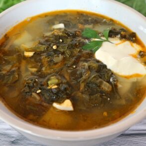 Sauerampfersuppe russisch / Grüner Borschtsch vegetarisch