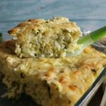 Hearty rice casserole with zucchini and feta cheese – vegetarian recipe