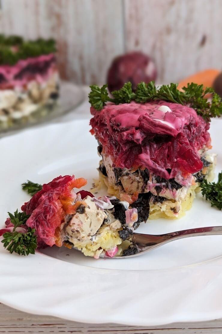 Russian layered salad