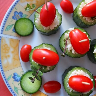 Fingerfood gefüllte Gurken