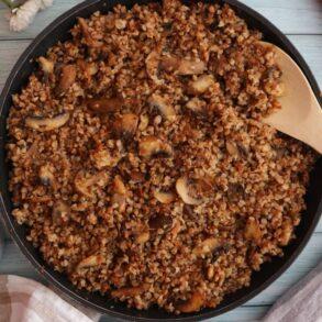 Buckwheat with mushrooms recipe