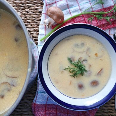 Champignon-Schmelzkäse-Suppe – sehr leckeres Rezept
