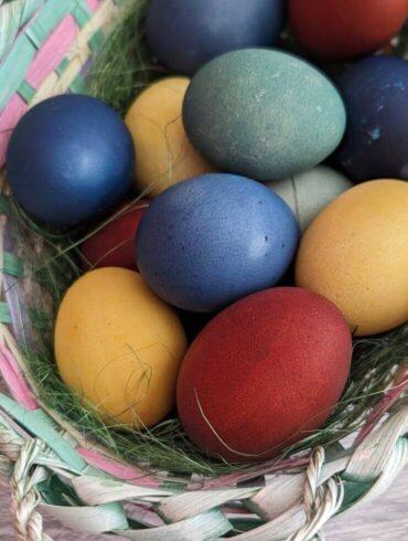 Dye Easter eggs naturally