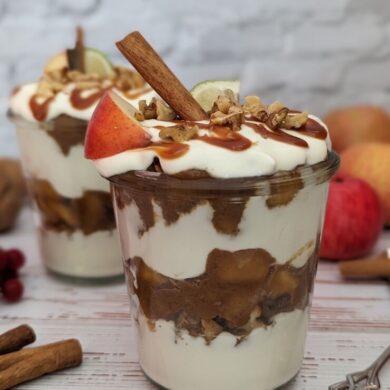 Apfel-Karamell-Dessert im Glas Rezept