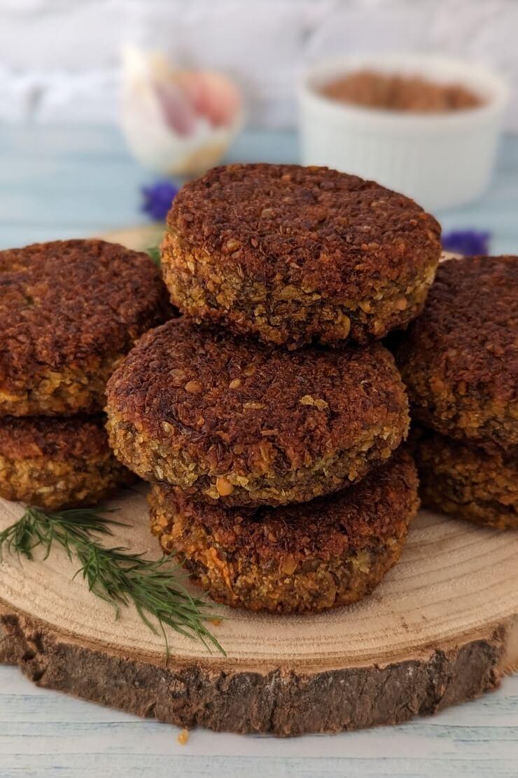 Vegan patties from lentils