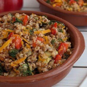 Buckwheat with vegetables recipe