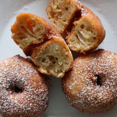 Pontschiki mit Quark & Apfel – leckeres Rezept ohne Hefe