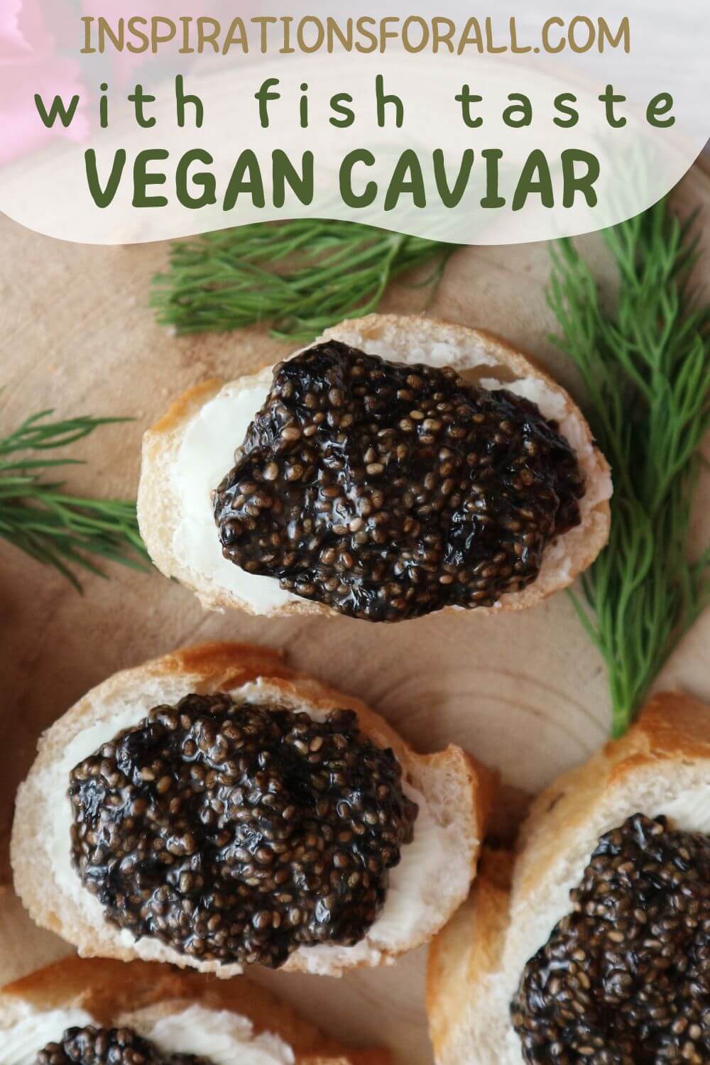 Pin Vegan black caviar