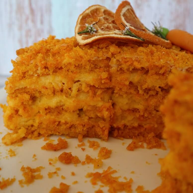 Vegan tangerine orange carrot cake – quick recipe