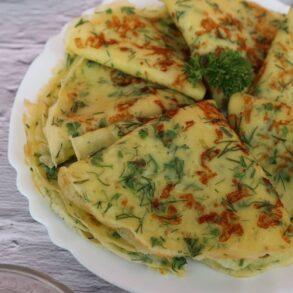 Herb and cheese blini recipe