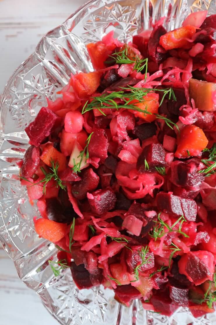 Vegetable salad with beet