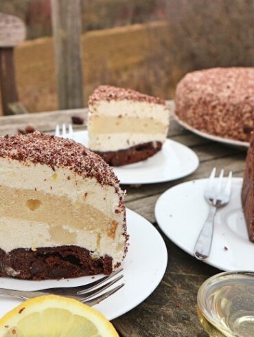 Chocolate lemon layer cake – vegan recipe for creamy moist cake