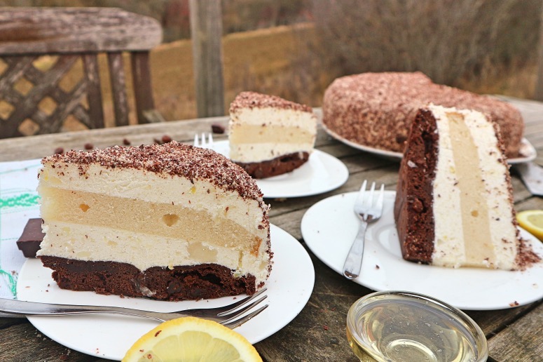 Chocolate lemon layer cake – vegan recipe for creamy moist cake