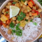 Indisches Kichererbsen-Curry vegan mit Reis