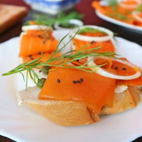 Carrot lox (vegan smoked salmon)