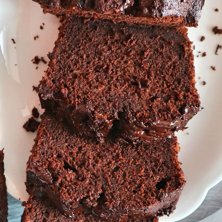 Chocolate banana bread: Recipe for moist chocolate cake with bananas