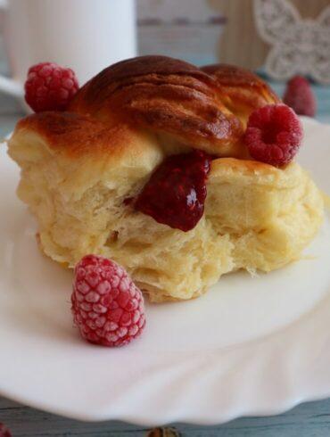 Raspberry Danish mini pastry braids recipe