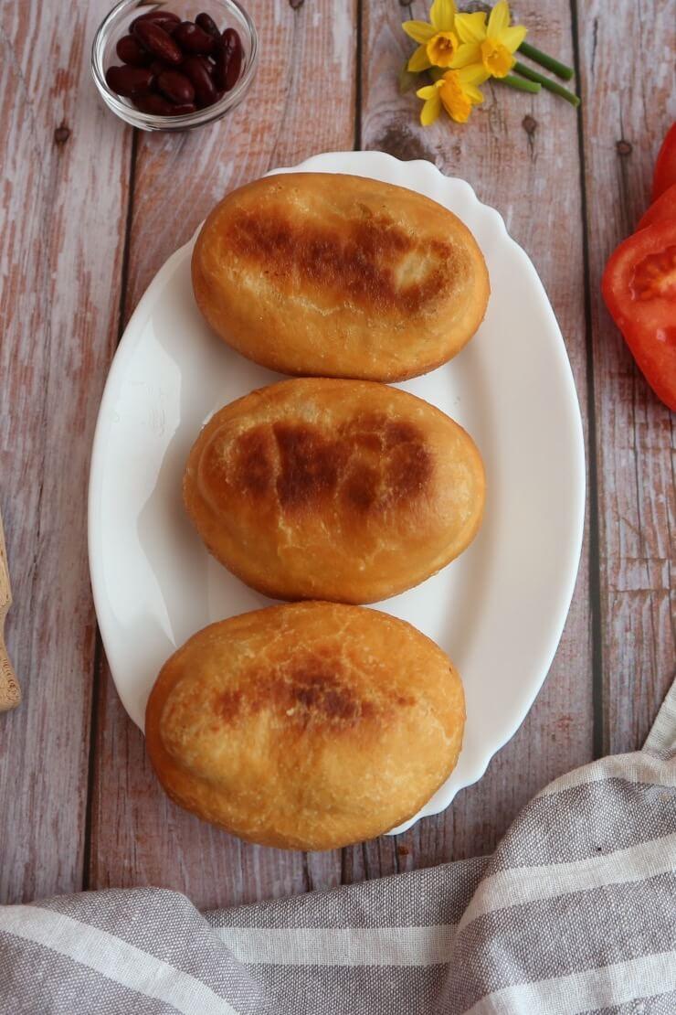 Vegan pan fried buns