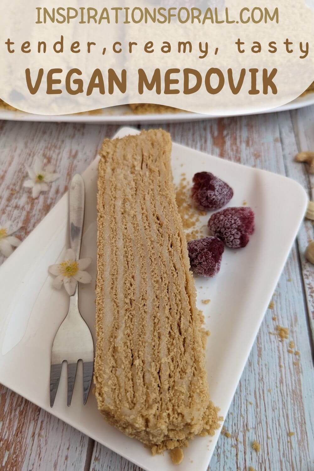 Pin Vegan medovik cake