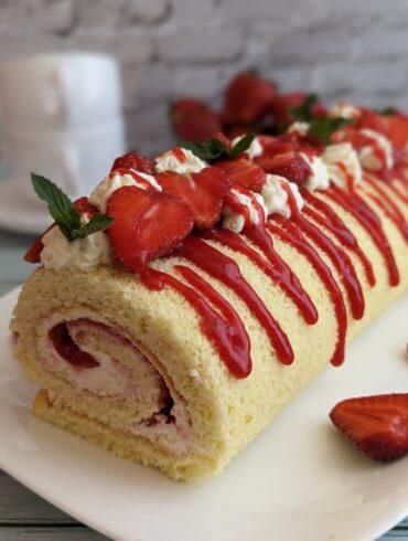 Strawberry roll cake recipe