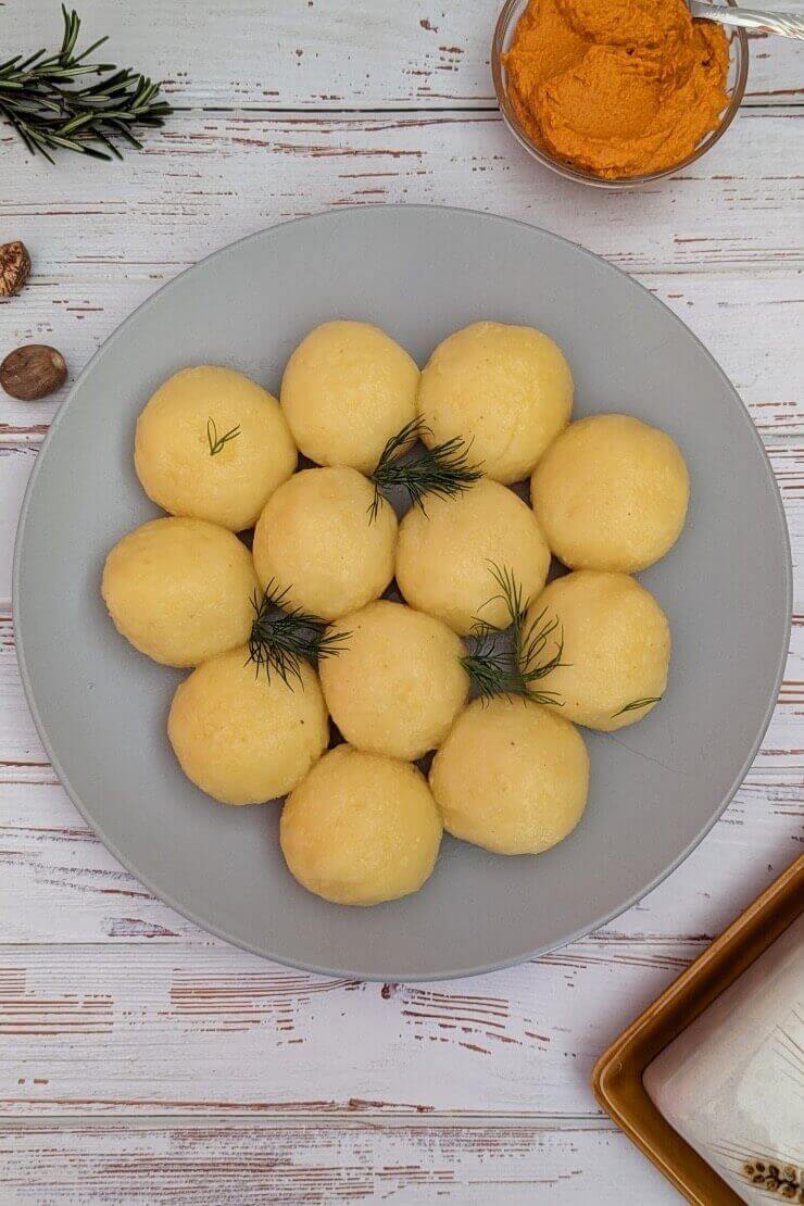 Vegane Kartoffelknödel ohne Ei
