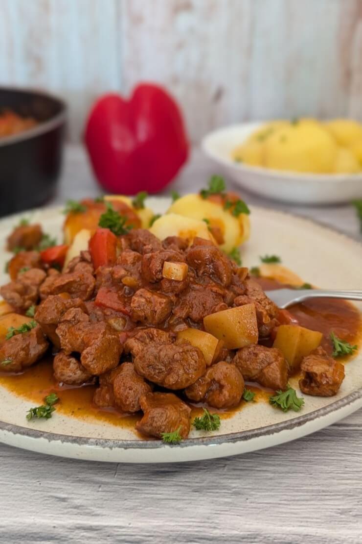 Hungarian main course in vegan version